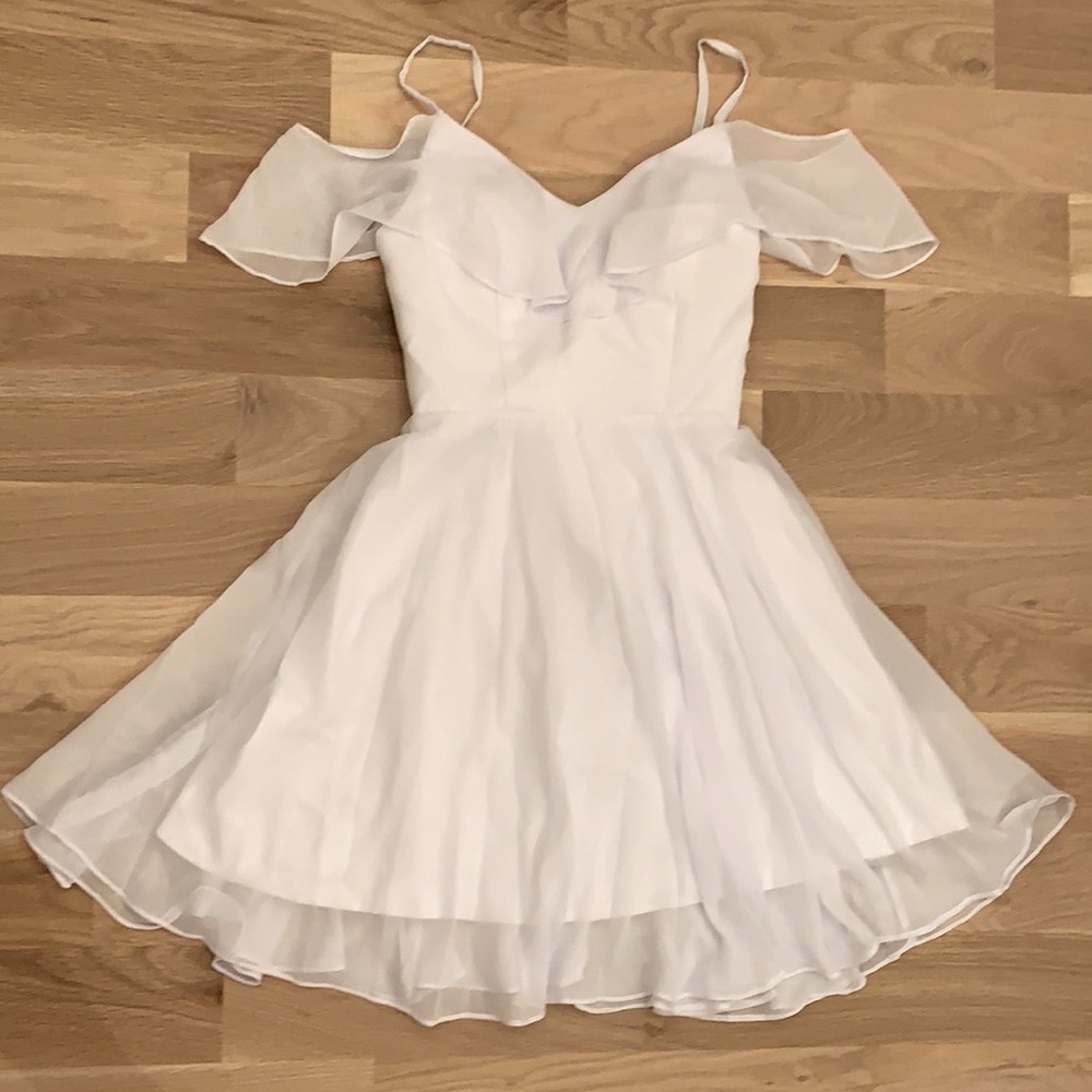 White Chiffon Short Bridesmaid/Formal/Party Dress